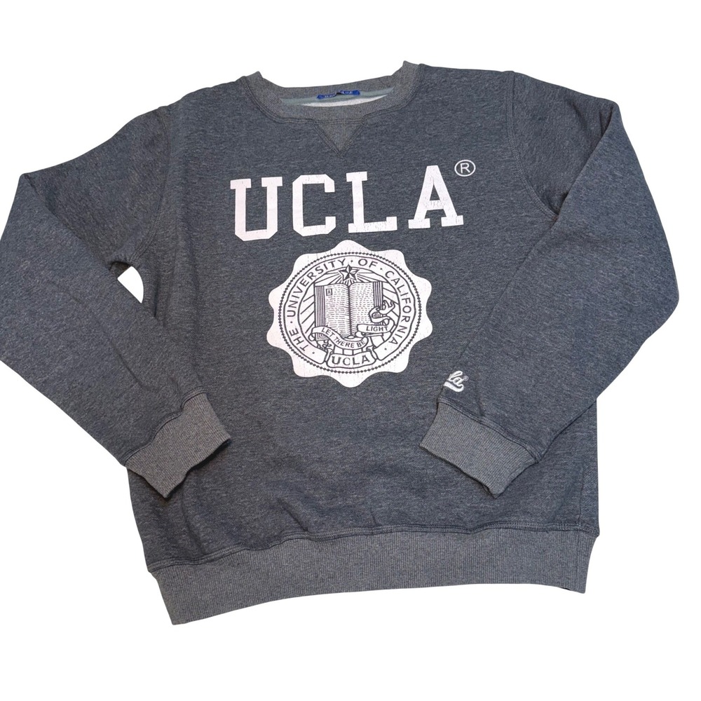 UCLA Heritage Women Small Charcoal Heather Crewneck Sweatshirt University Seal